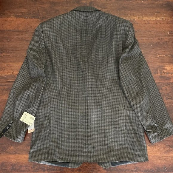 NWT Vintage Hardwick 3 Button Blazer Men’s Gray Brown Wool Blend‎ 44 Long Madmen - Picture 9 of 12